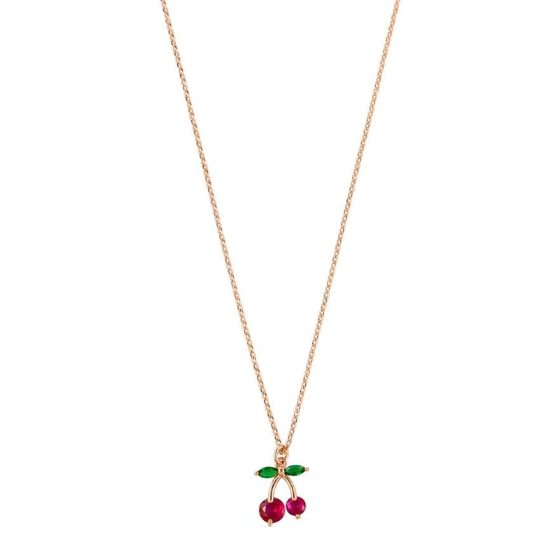 Tiger Tree | Sweet Cherry Rose Gold Necklace
