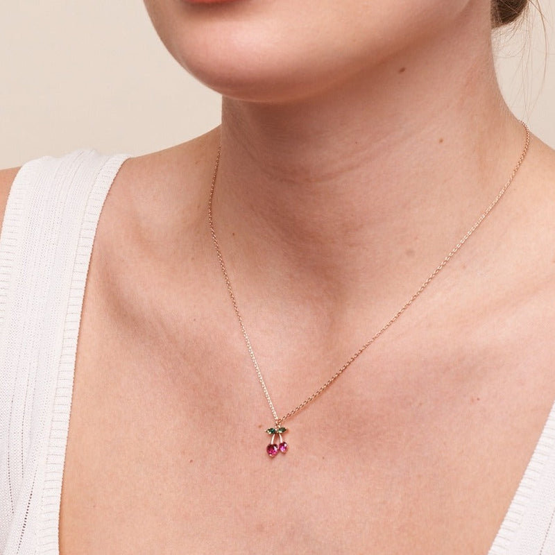 Tiger Tree | Sweet Cherry Rose Gold Necklace