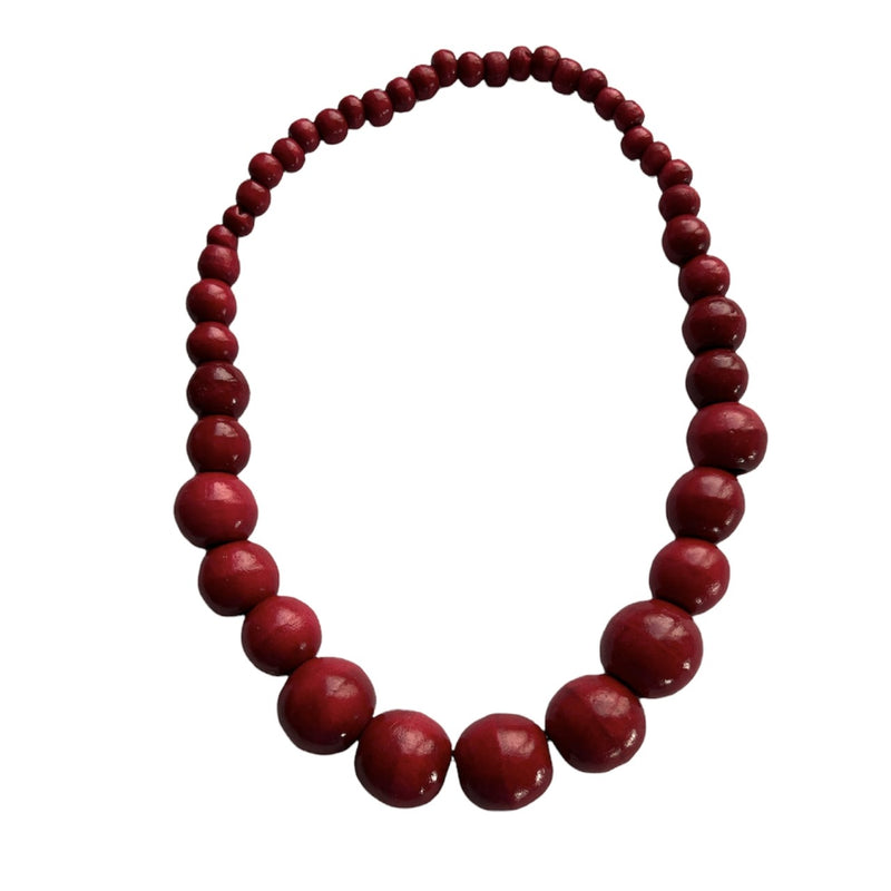 TID |  Wood Necklace - Red