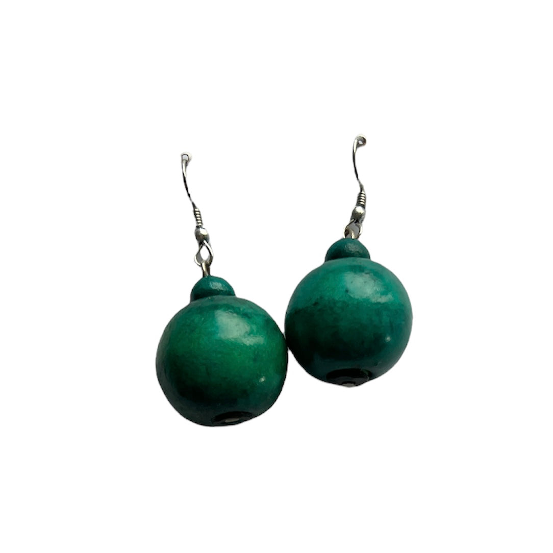 TID | Wood Round Drops - Green