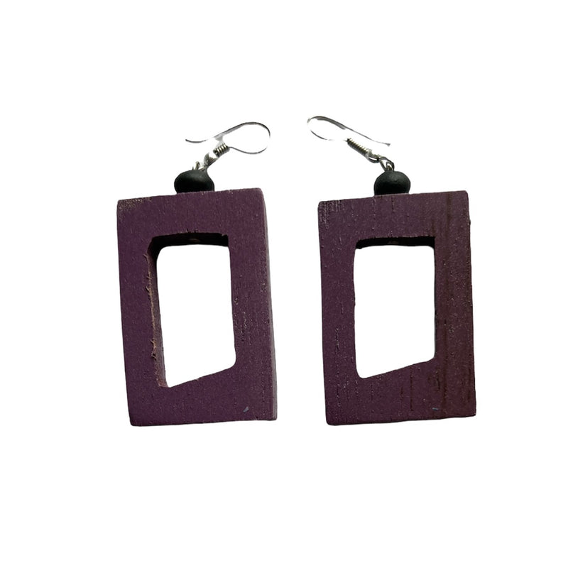 TID | Wood Rectangle Drops - Purple