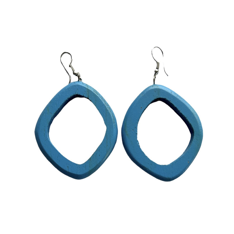 TID | Wood Oval Drops - Light blue