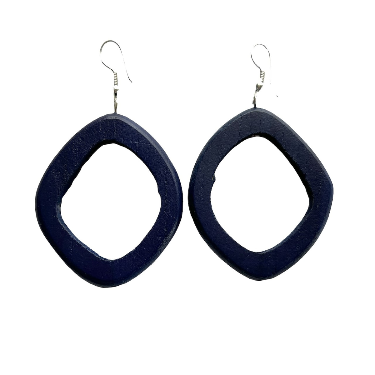 TID | Wood Oval Drops - Dark blue
