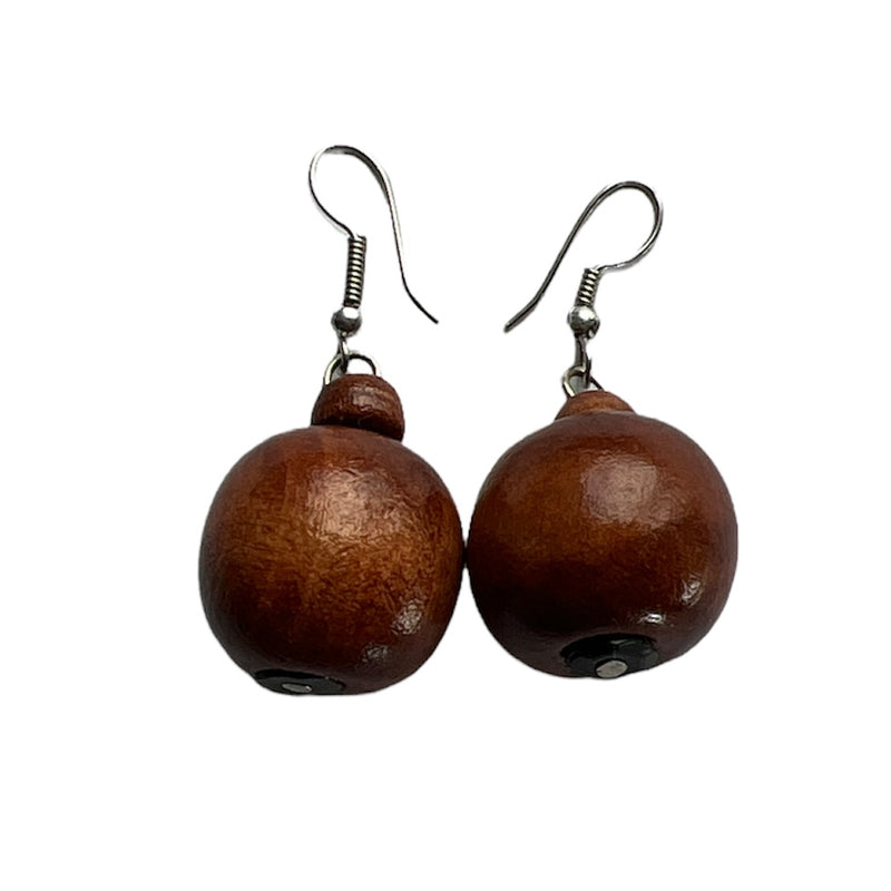 TID | Wood Round Drops - Brown