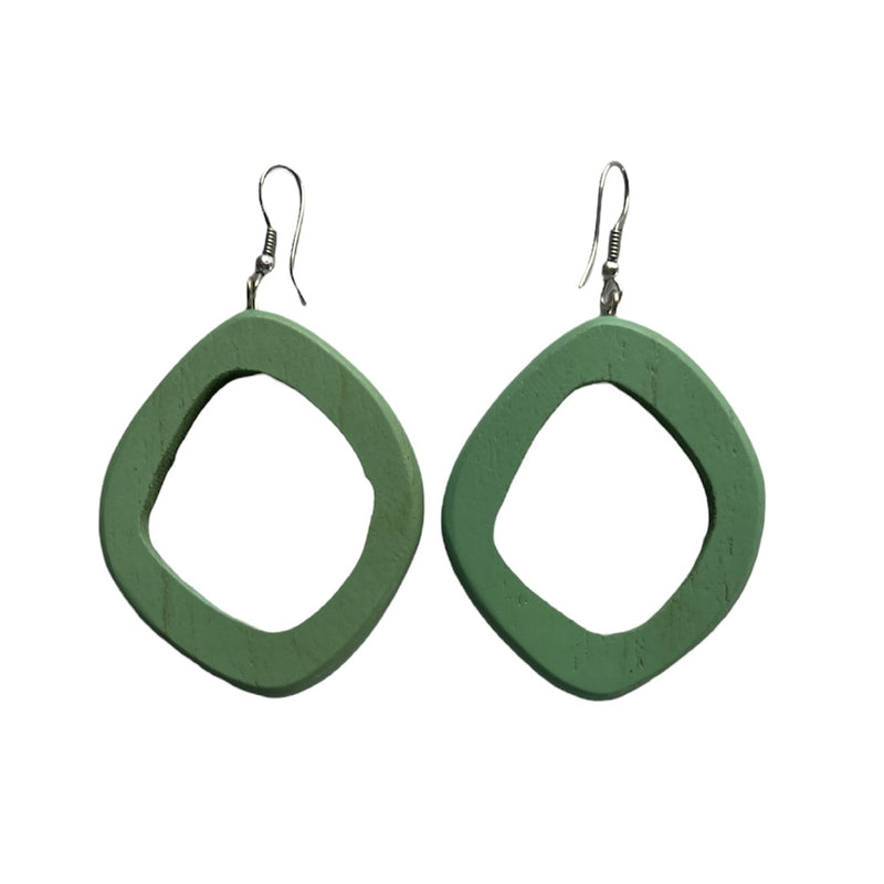 TID | Wood Oval Drops - Pastel Green