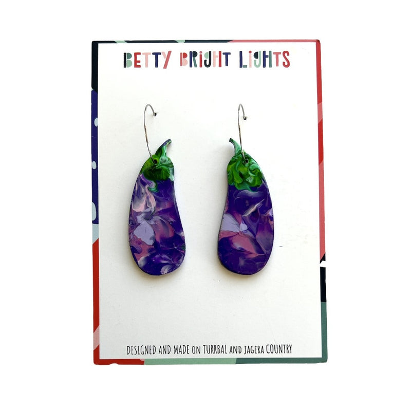 Betty Bright Lights | Eggplant Hoops