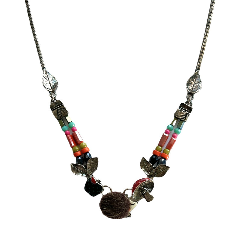 Taratata Necklace | Beaded mushroom echidna