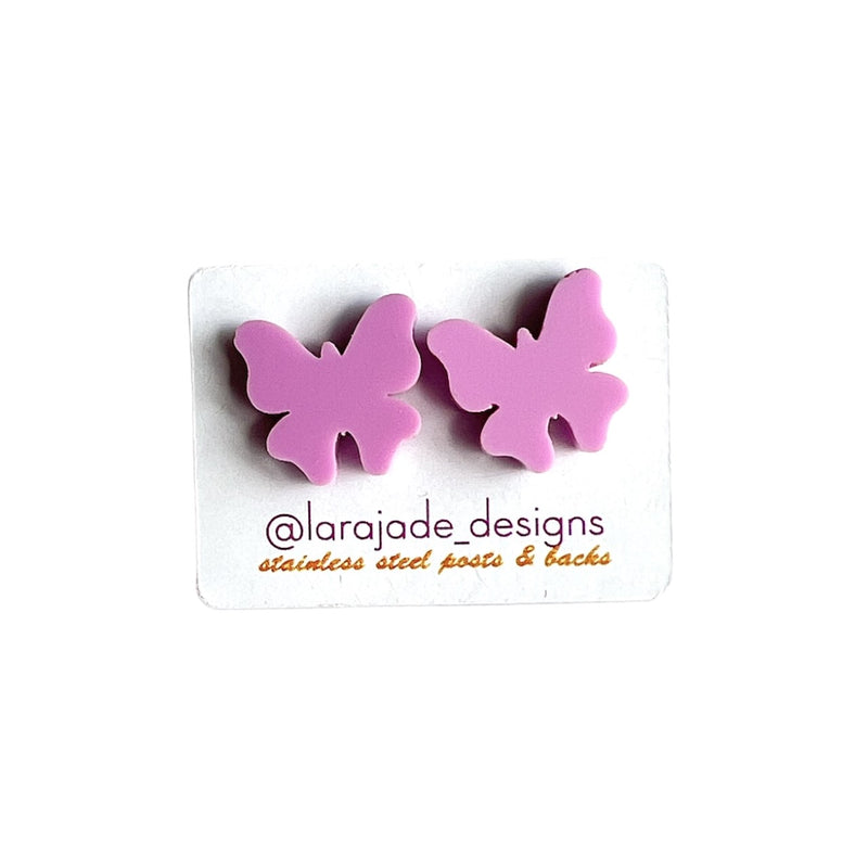 Lara Jade | Butterfly studs pale pink