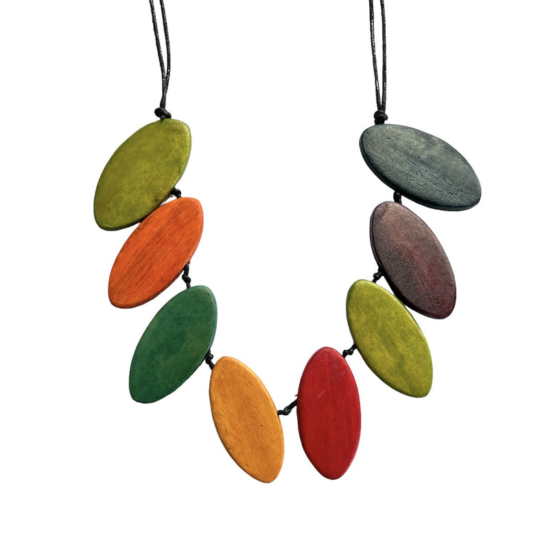 TID |  Wooden Paddle Necklace - Multicolour