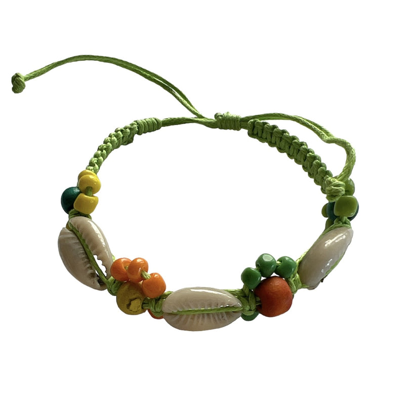 TID BEACH bead/shell bracelet | green