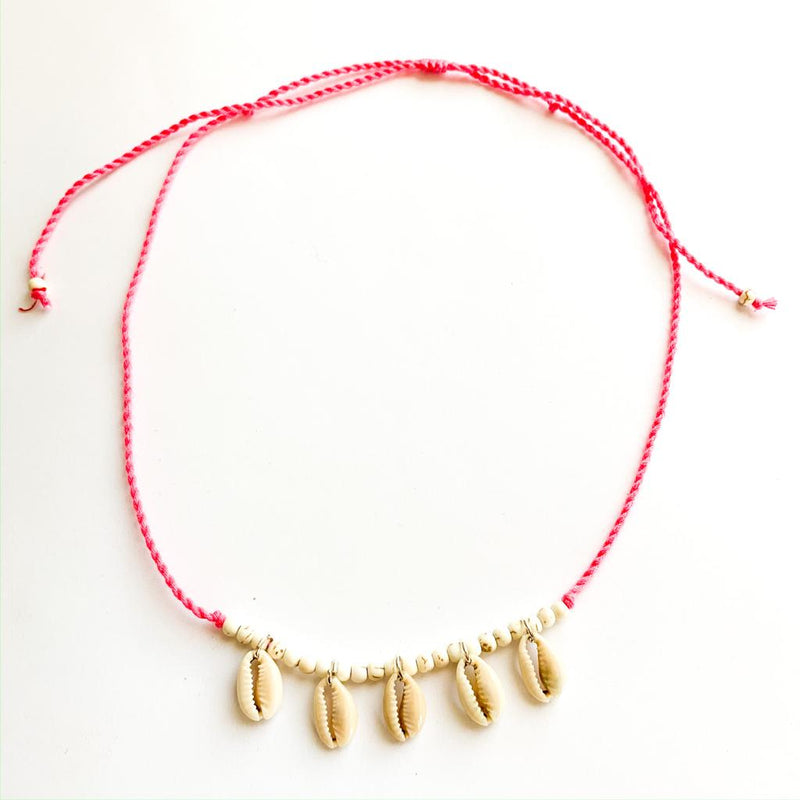 TID BEACH Hanging Shell necklace | pink