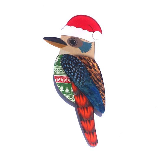 Smyle Designs | Christmas Kookaburra Brooch